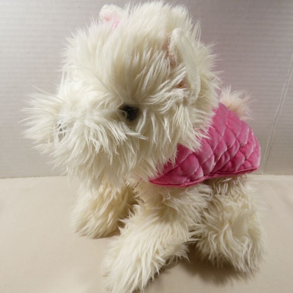 Ulta Elle Terrier Puppy Dog Pink velvet coat toy